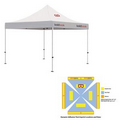 10' x 10' White Rigid Pop-Up Tent Kit, Full-Color, Dynamic Adhesion (3 Locations)